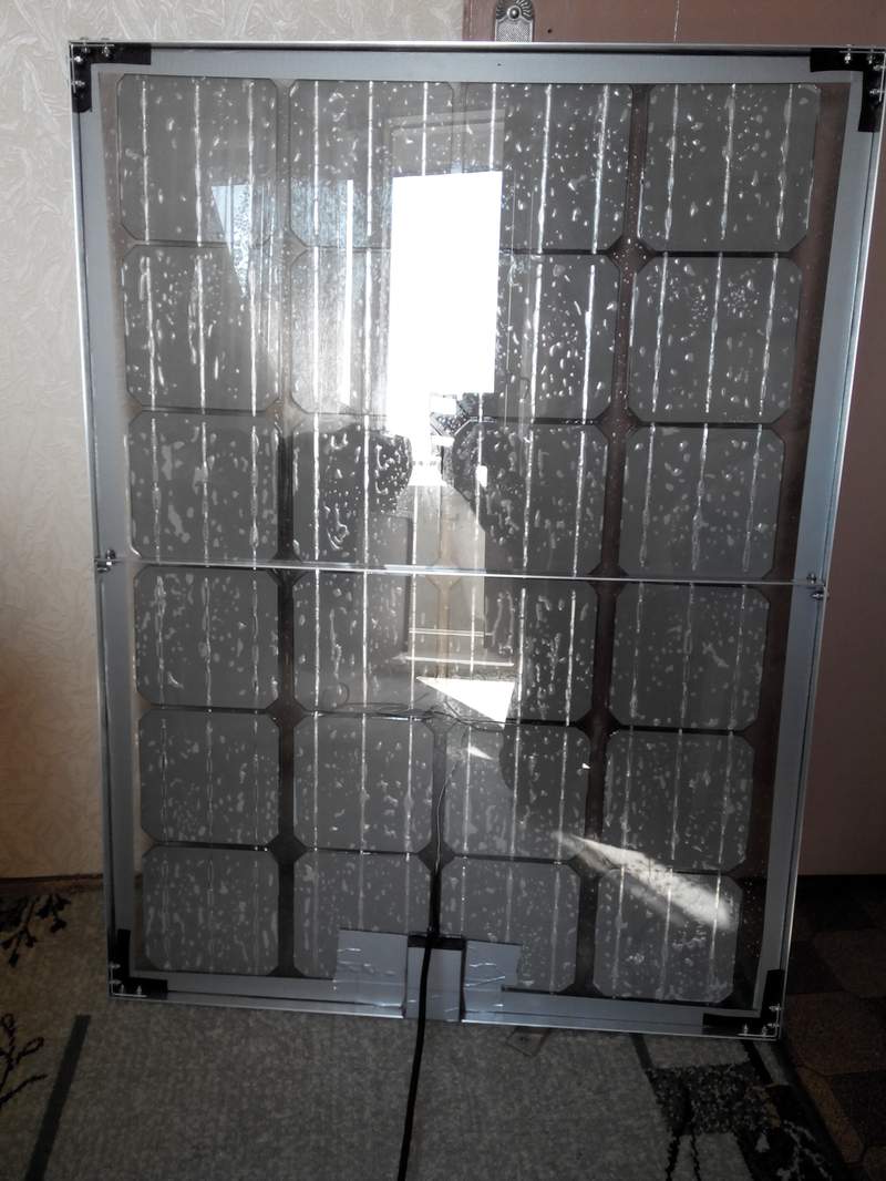 фото процесса сборки самодельной солнечной панели